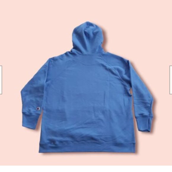 Champion Women's Graphic Fleece Hoodie Size 1X  Plus Power blend Deep Forte Blue - Picture 10 of 11